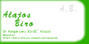 alajos biro business card